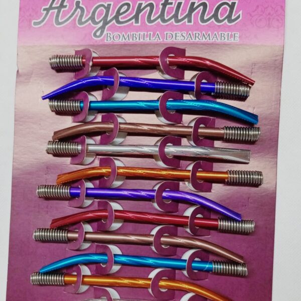 Bombilla Resorte Color Brillosa Malon x12