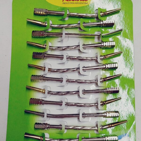 Bombilla Punta Exagonal Del Rosario Corta x12