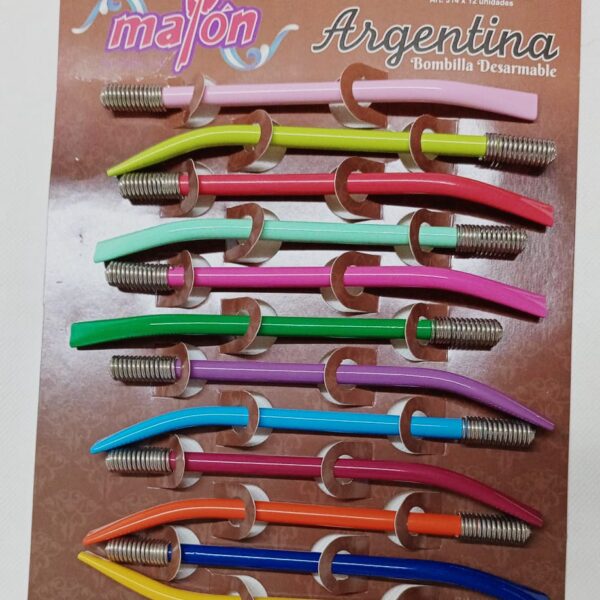 Bombilla Resorte Opaca de Color Malon x12