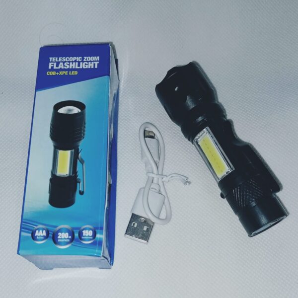 Linterna Recargable c/Cable USB