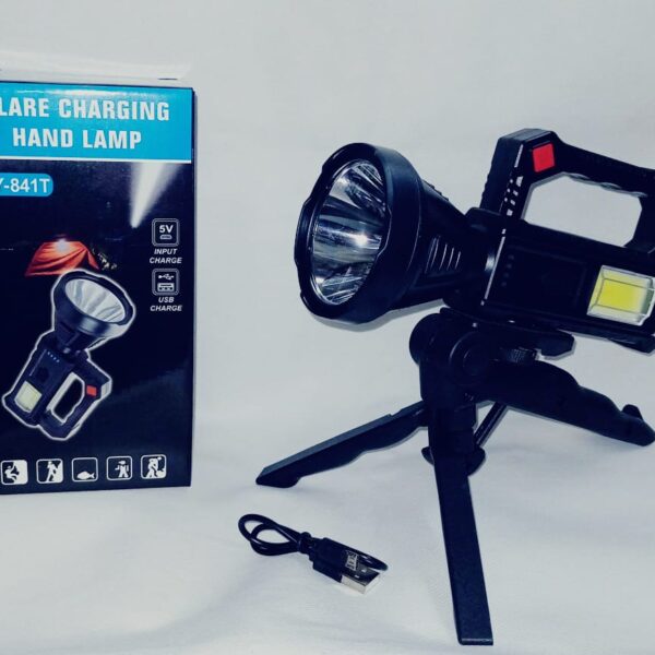 Linterna con Tripode Recargable USB