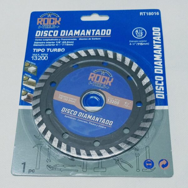 Disco Diamantado  Segmentado Tipo Turbo 115mm Cod 016