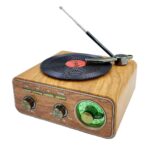 Radio Vintage Parlante Recargable Tocadisco AM/FM MD-1317BT