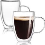 Taza de Cafe con Leche Doble Vidrio x2